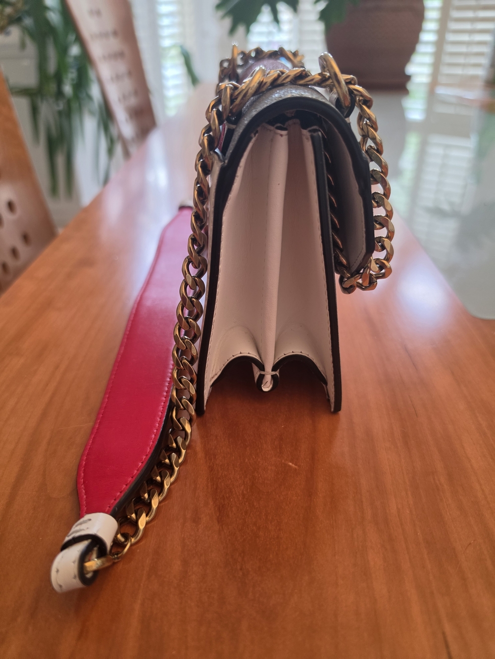 Christian Louboutin Silver Glitter Chain Shoulder Bag - Picture 7 of 13